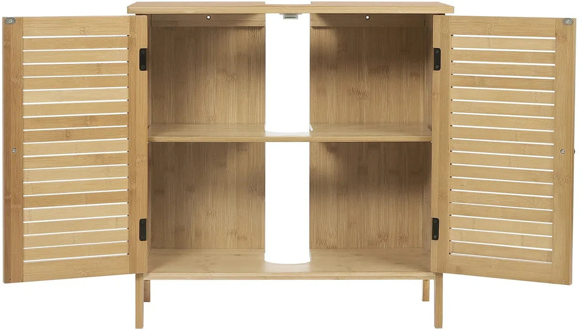 Badkamerkast - 60x30x60cm Ondermeubel Wastafel - Handdoeken Kast - Opbergkast Badkamer - Wastafel Onderkast - Hout - Bamboe