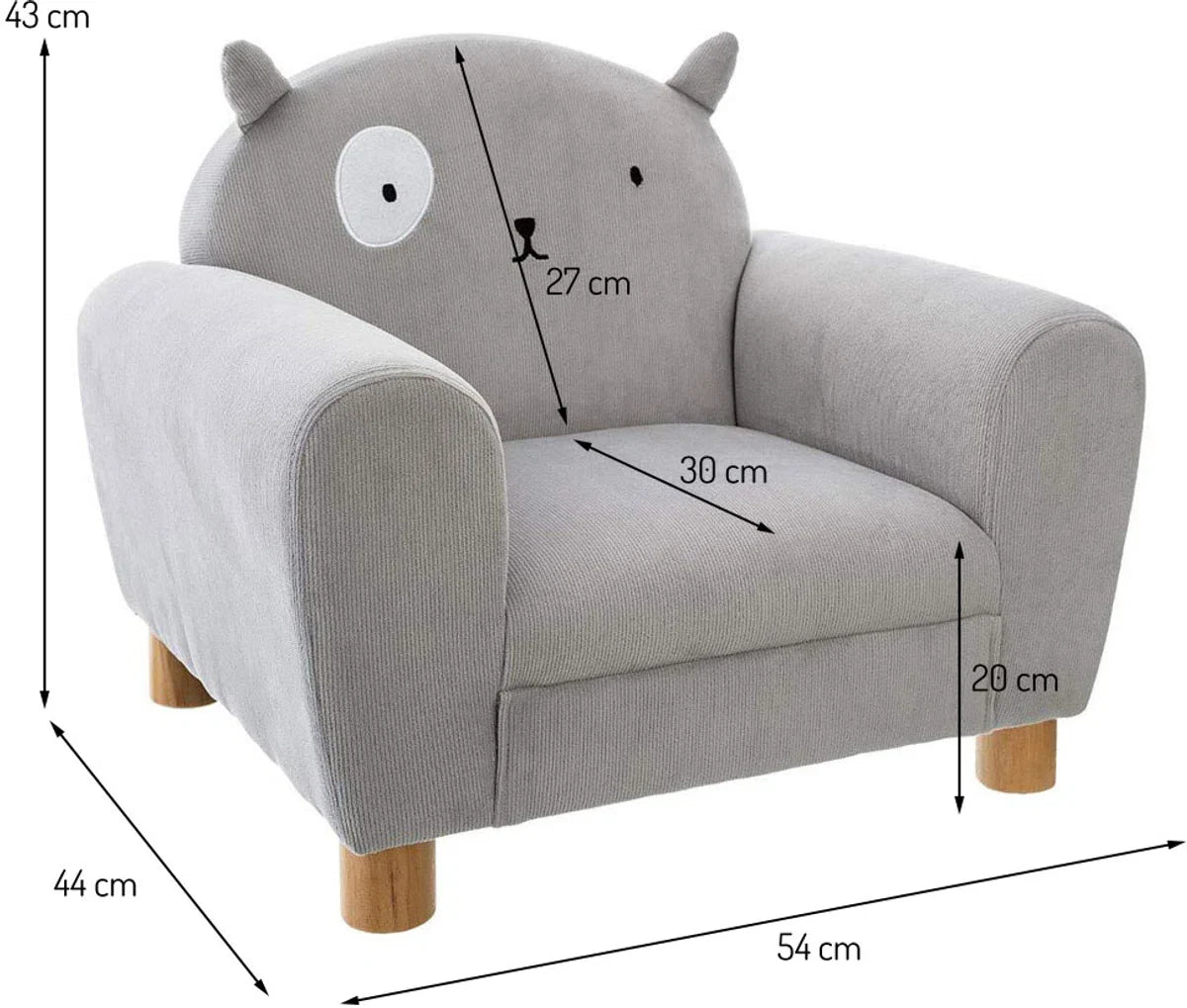 Kinderzitje Chat Grijs