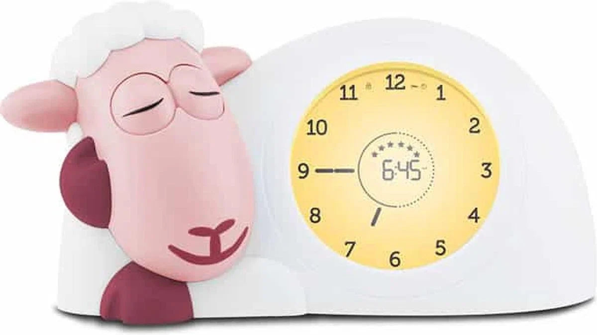 Sam Slaaptrainer - Met nachtlampfunctie en slaaptimers - Roze / Wit