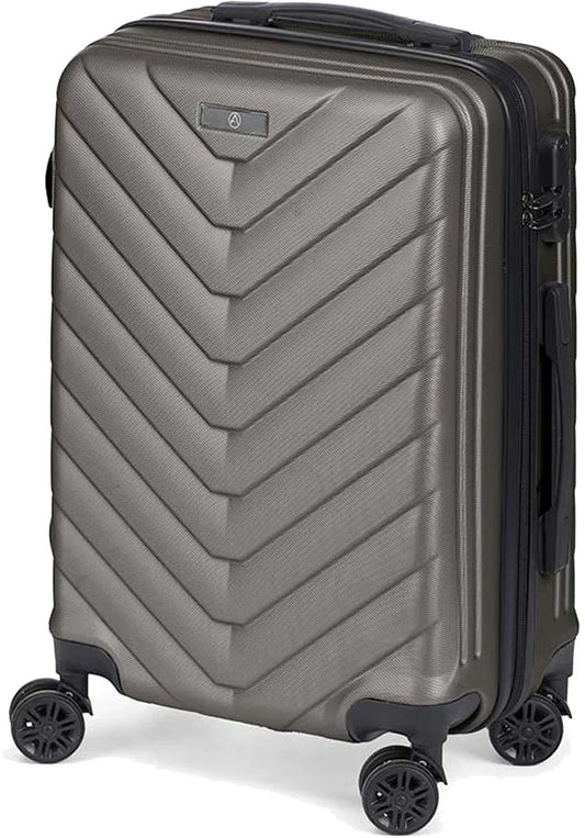 Cabin handbagage reistrolleykoffer Pyramid - zwenkwielen - 57 x 38 x 23 cm - 48 liter - antraciet - cijferslot - dubbel handvat