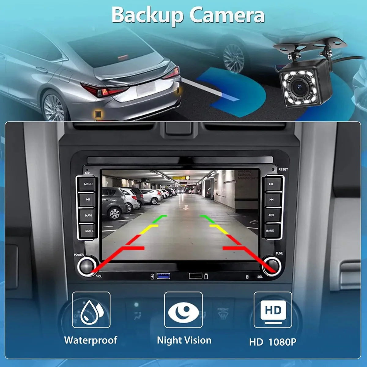 Multimedia Autoradio Android 13 Voor VW Polo/Golf/Seat/Skoda 2003-2015 2GB/32GB CarPlay/Auto/Wifi/RDS/GPS/DSP/5G/DAB+