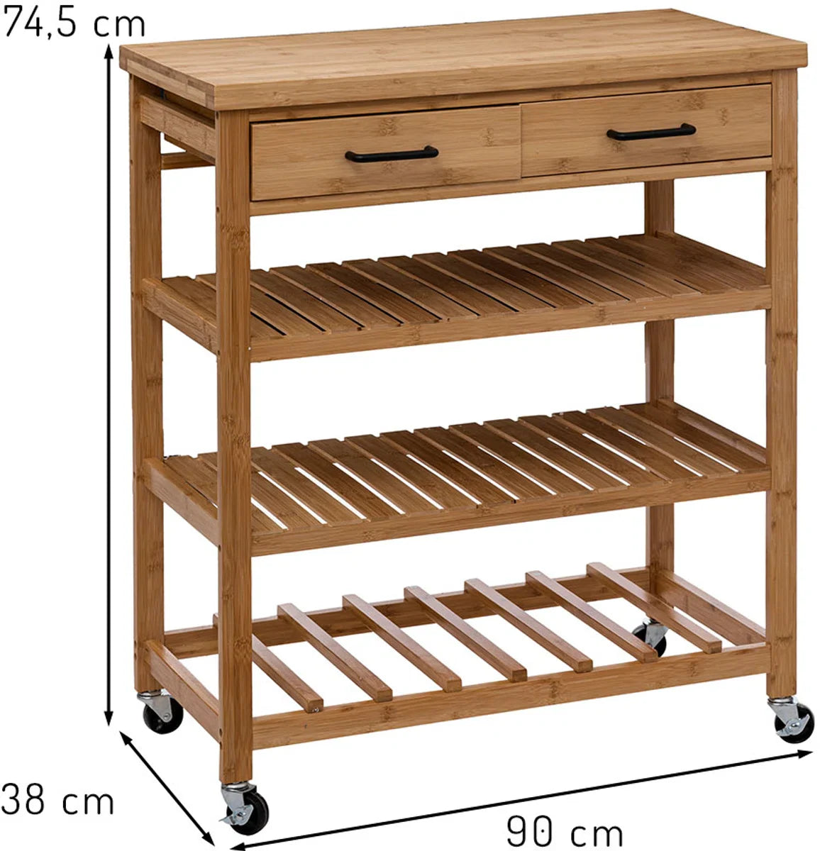 Trolley 3-laags Danae Bruin