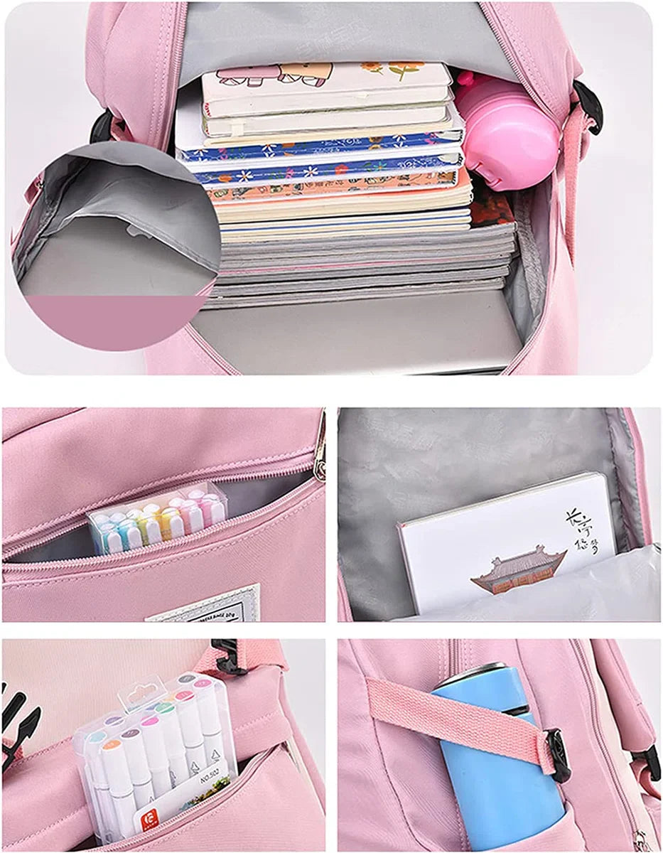 Backpack - Rucksack - School - Girls - Boys - Teens - Waterproof - Bookbag - 25 Litre - Pink