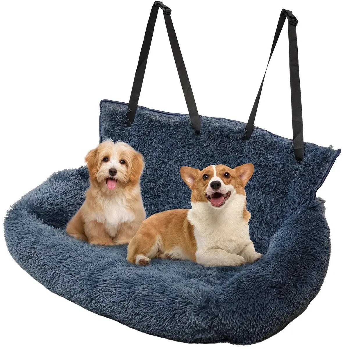 Autostoel Hond - Automand Honden - Hondemand Auto - Hondenmand - Hondenstoel - Geschikt Voor Honden Tussen 5-50kg - Navy