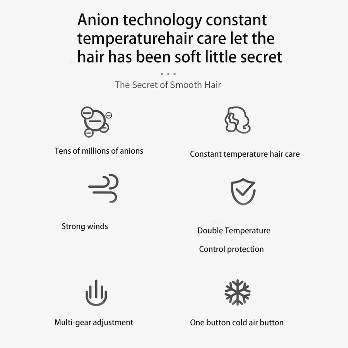 Föhn met Diffuser - Ionische Haardroger - Professionele Haardroger - Rijk uitgerust - Inclusief 6 accessoires - 3 Standen - Roze
