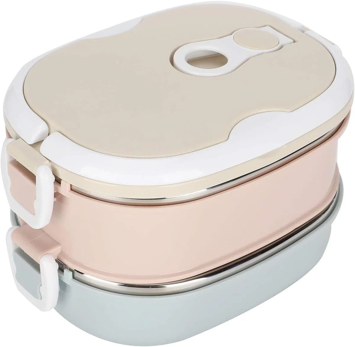 Lunchbox Draagbare roestvrijstalen geïsoleerde thermische voedselopslagcontainer Lekvrije voedselopslagcontainer Lunchbox voor volwassenen Studenten werken (2 lagen: 27 x