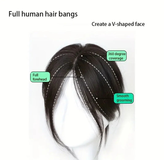 100% echt haar extensions om grijs haar of kale plekken te bedekken of voor meer volume: zwarte haartopper