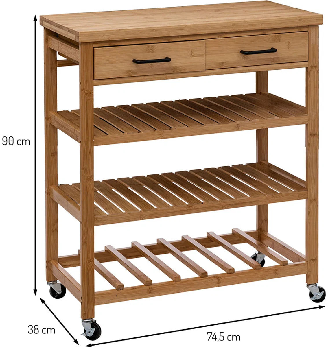 Trolley 3-laags Danae Bruin