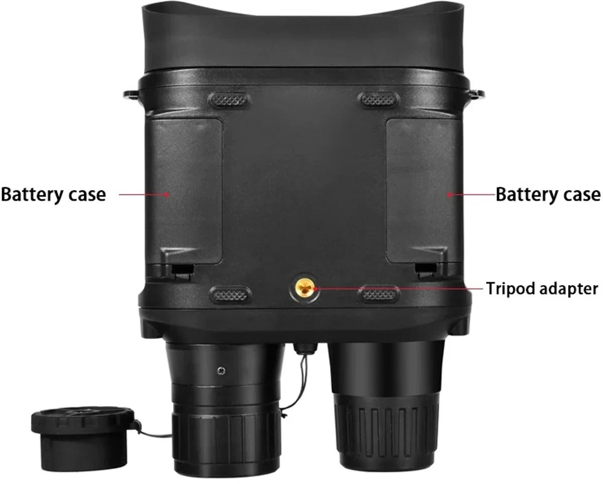 Night Vision - Luxury Binoculars with Night Vision Day & Night - Night Vision Goggles + SD Card - Night Vision Device - Black