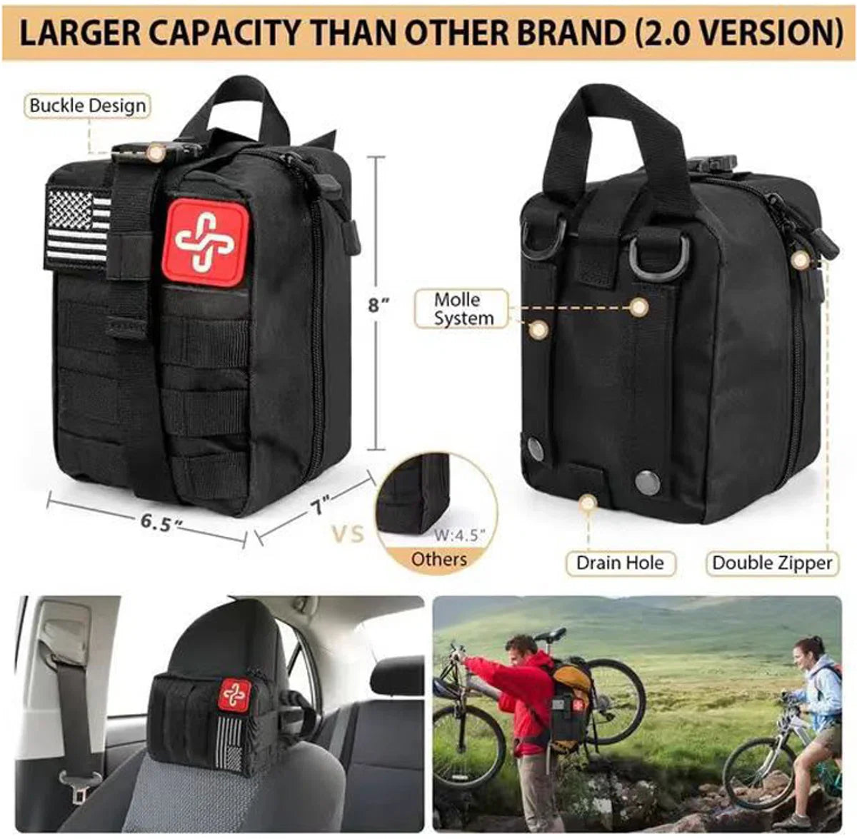 Survivalpakket - Noodpakket - Survivalset - Rampenrugzak - Oorlogspakket - Outdoorpakket met EHBO-kit