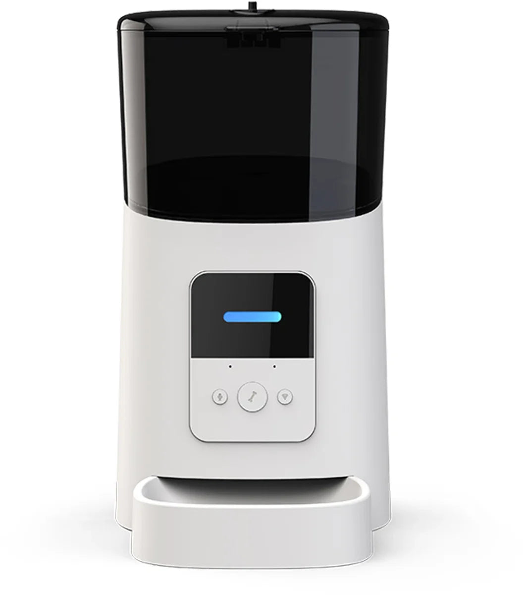 Lovely Pets – voerautomaat met smartphonebesturing – automatische voerbak – automatisch voedingsschema; plan vaste eetmomenten – voerbak voor kat en hond – inhoud 6L - wit