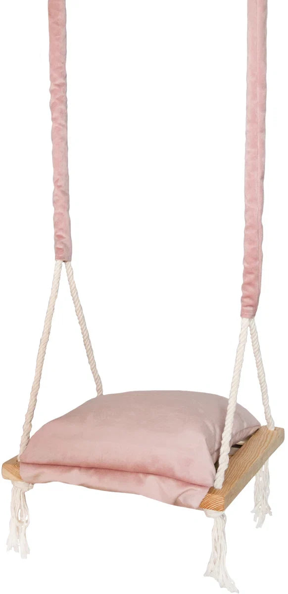 Baby Swing Baby Seat - Fabric Wood - Baby Swing Indoor - Child Swing - Swing Baby Seat - Swing Seats - Swing Chair - Pink