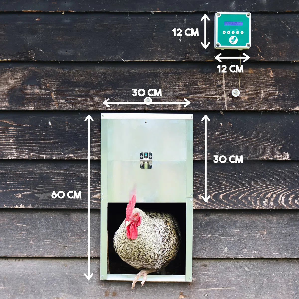 Chicken Coop Door, Automatic Chicken Coop Door Opener with Adjustable Timer, Light Sensor, Remote Control and Safety Features - Guarantees Safety and Comfort for Chicken, Duck, Goose [110V-220V, Energy Class A+]