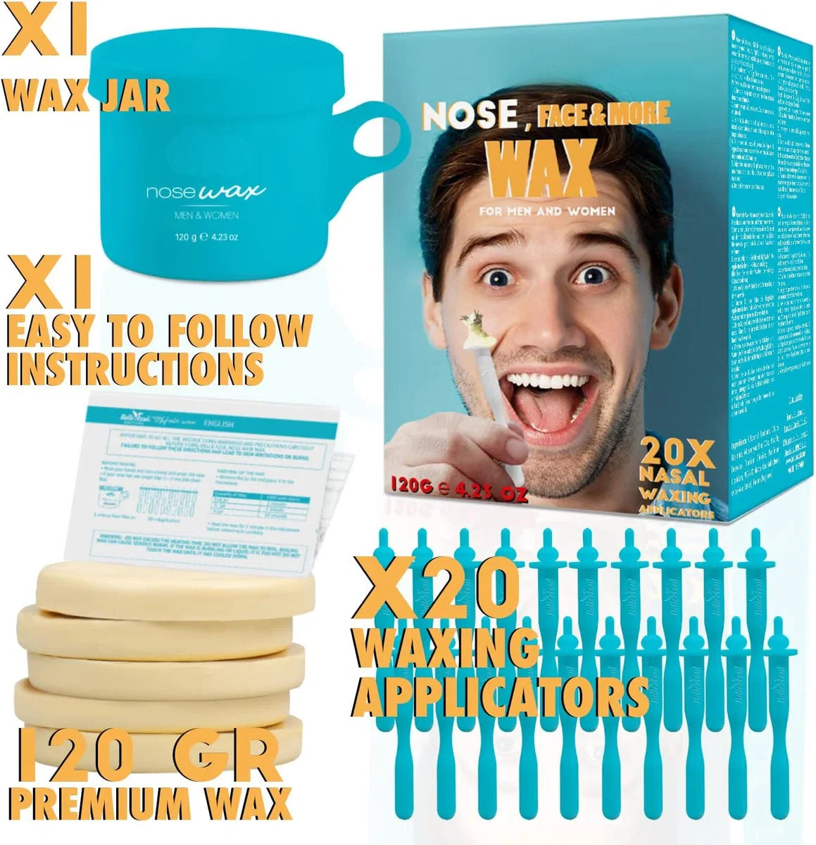 Neuswax - Neus Wax - Neuswax Kit - Ontharingswax - Neushaarwax