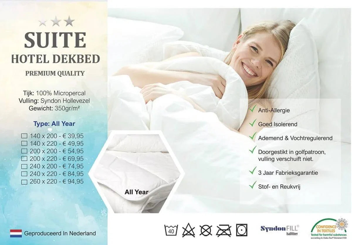 Duvet Premium 240 x 220 cm | Anti-Allergenic | Syndon Fill