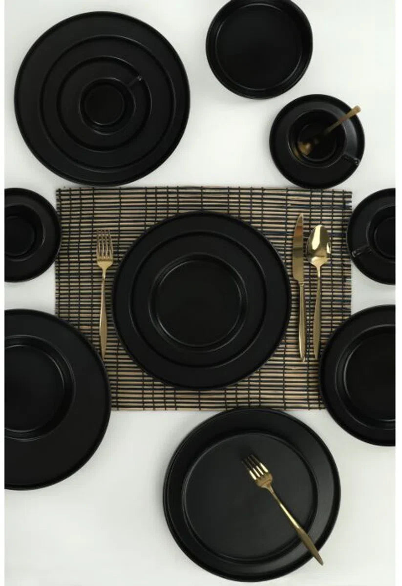 Asir Dinner Set (20 Pieces). 100% CERAMIC EARTHENWARE Does not absorb water Antibacterial Easy to clean Material Resistant to thermal shock Surface hardness Serving plate: 27 cm (4 pieces) Cake serving plate: 21 cm (4 pieces)