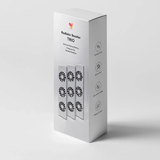 Radiatorventilator Triple Set - Digitaal display - Instelbare temperatuurinstelling - Energiezuinig - Geschikt voor bijna alle typen radiatoren - Verwarming ventilatie
