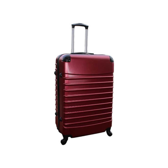 Suitcase with wheels 95 liter - lightweight - combination lock - burgundy