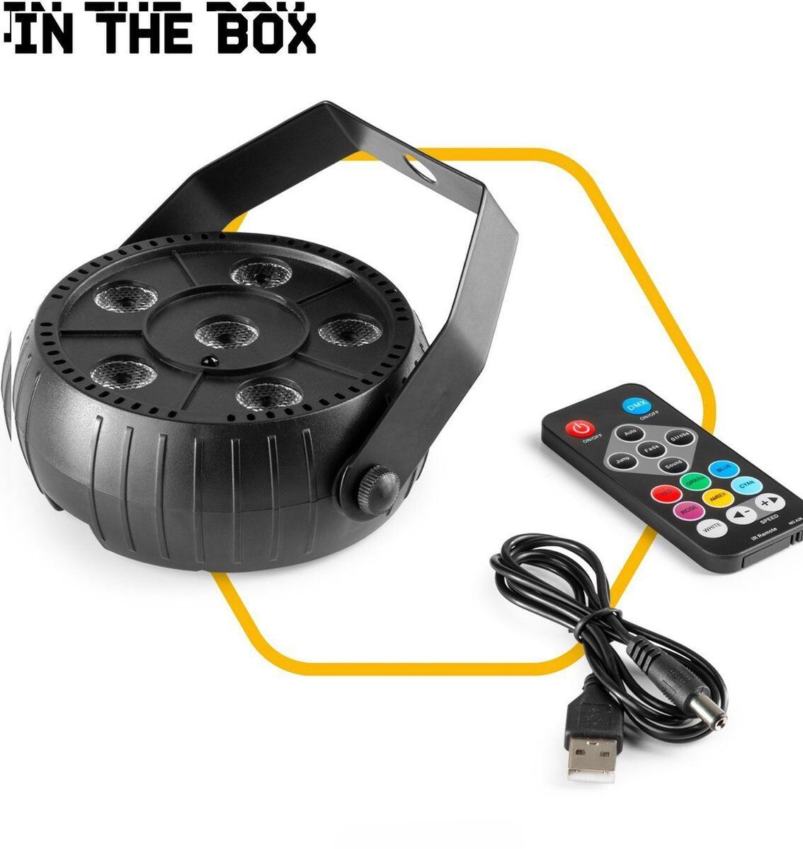 Blacklight met Ingebouwde Accu - BeamZ PLP14 - Disco Feestverlichting - 6 leds