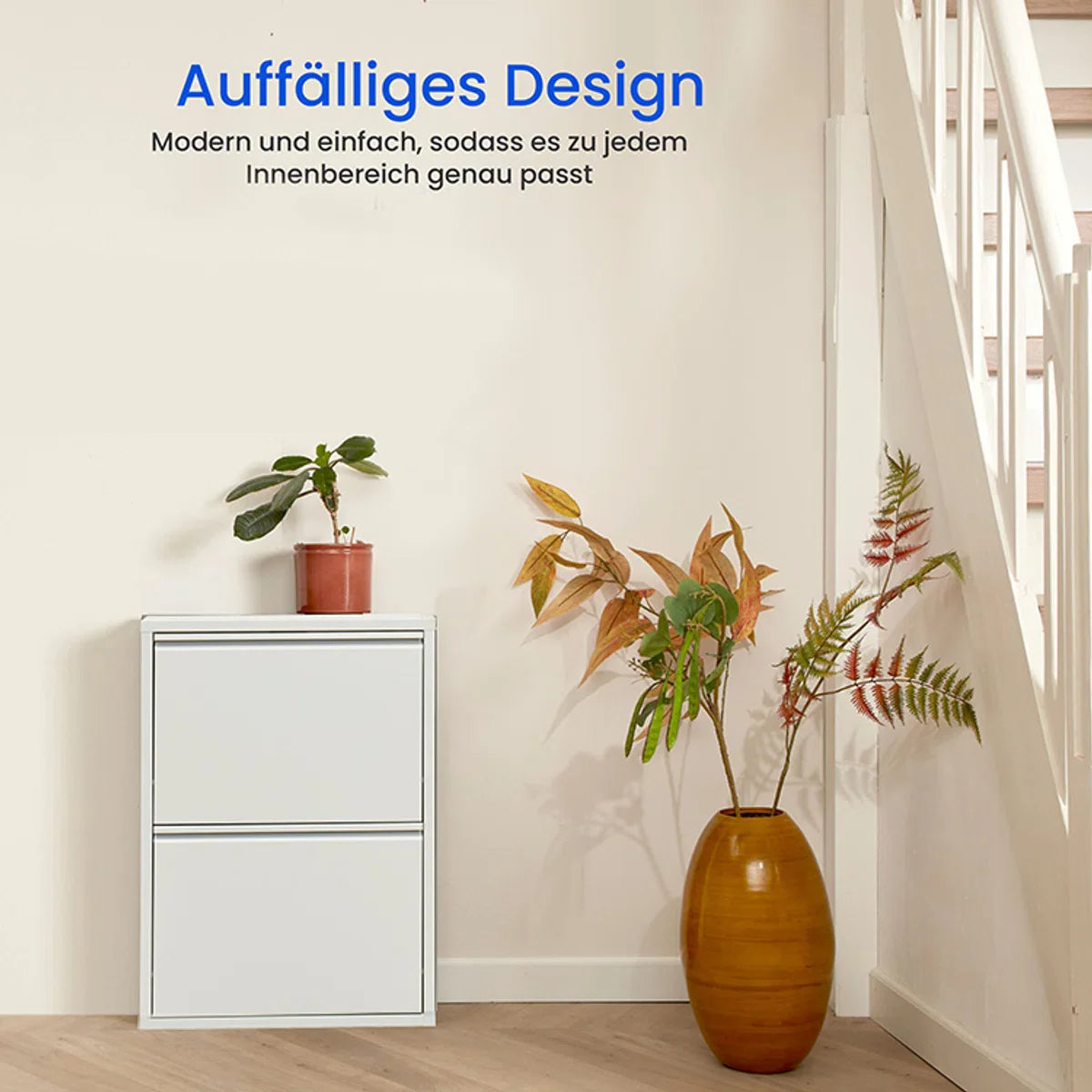 VEEHAUS® - Paplet - Praktisch Schoenenrek - Schoenenrek wit - Schoenenrek met 2 Niveaus - Schoenenkast wit - Schoenenrek metaal industrieel - Metaal - 50 x 70 x 15cm - Wit