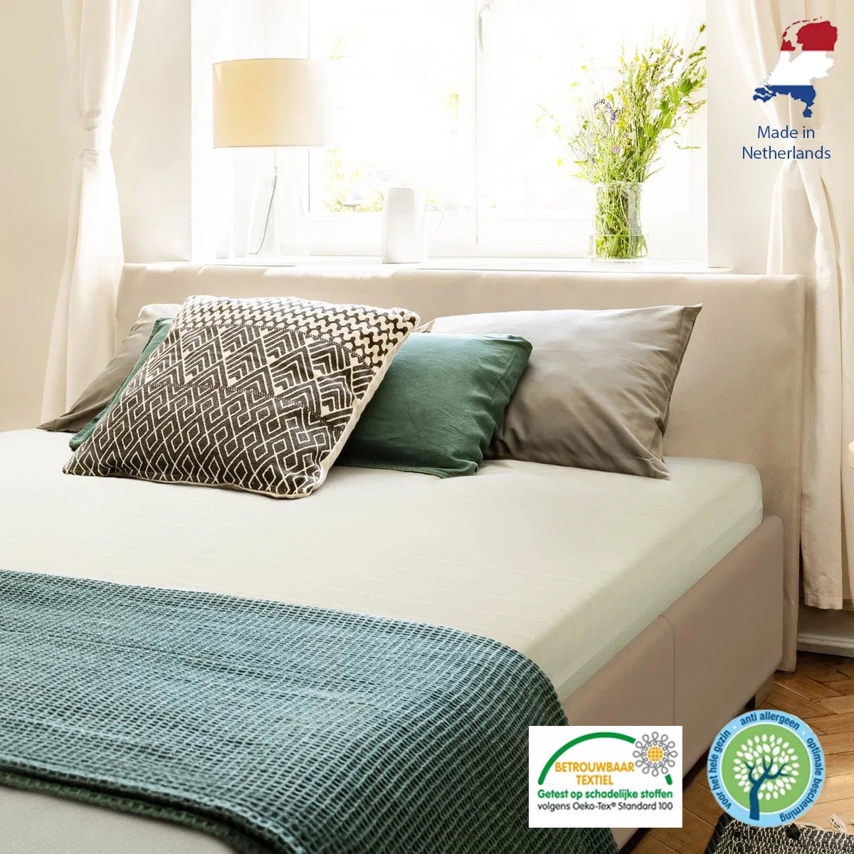 Matras - 140x200 - koudschuim - premium plus tijk - 15 cm - stevig