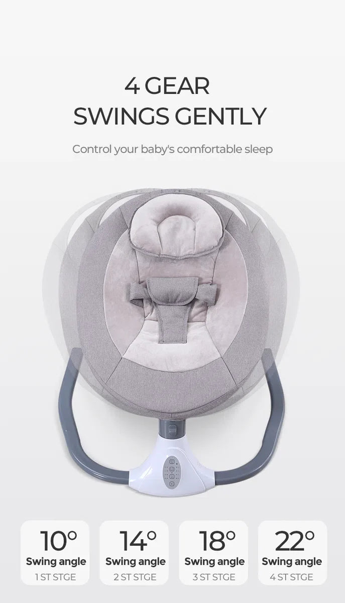 Ultimate Smart Electric Bouncer - Adjustable, Comfortable and Stylish - Baby Swing for Babies - Grey