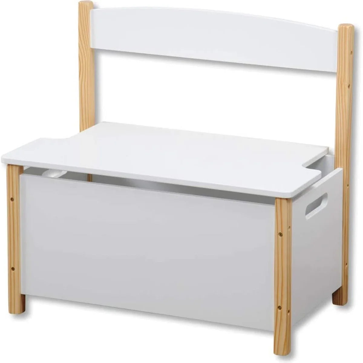 FSC® Houten Opbergkist met zitbank - Speelgoedkist - Voor het opbergen van kinderspeelgoed - Houten bank - Afm. 60 x 34.5 x 56 Cm