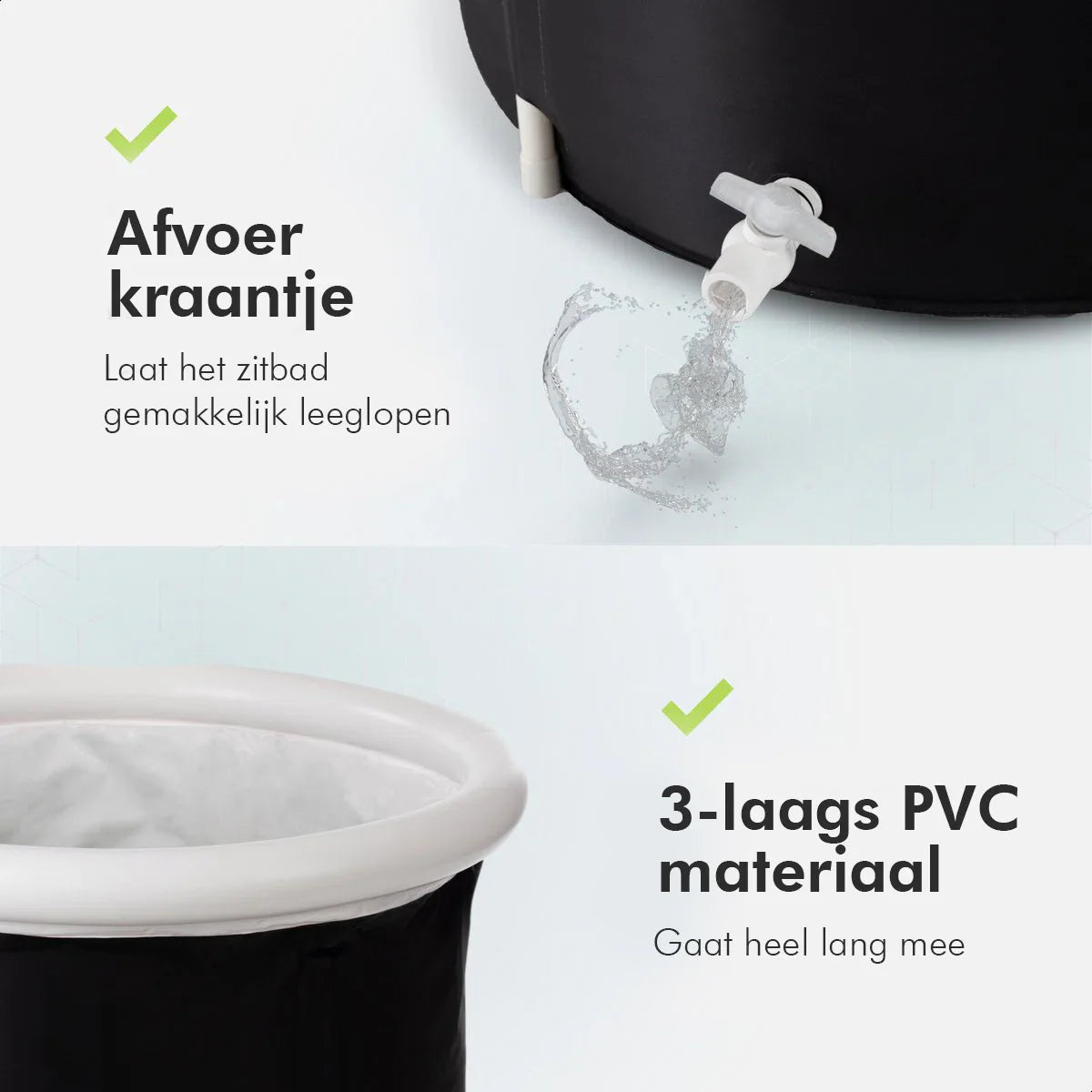 Zitbad - Bath Bucket - Ice Bath - Dompelbad - Voor Volwassenen en Kinderen - Inclusief Tas - IJsbad - Inclusief ijsbad e-book - Zwart