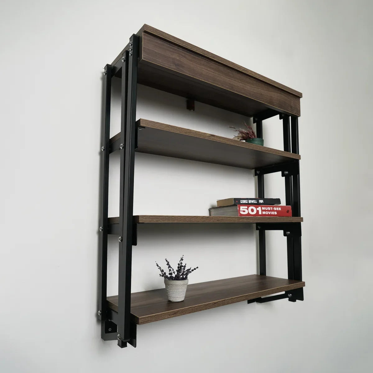 Foldable Table - Wall Table - Kitchen Table - Murphy Fold Down Table - Wall Desk - Foldable Desk - Multi-functional Desk & Shelf - MDF