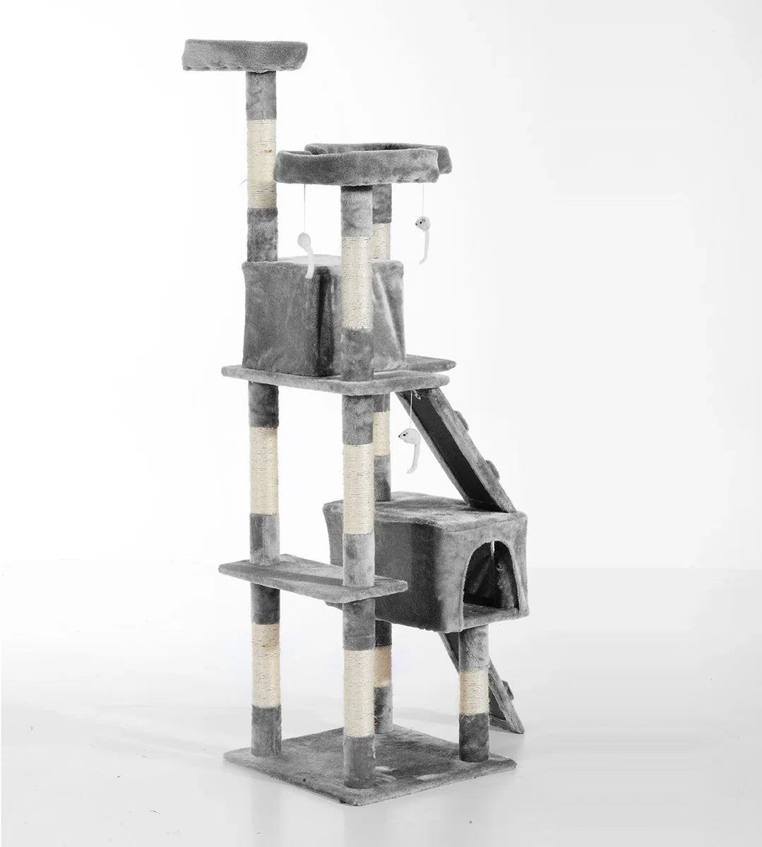 Krabpaal - Kattenkrabpaal - Krabpaal voor katten - Katten - 170 cm - Beige/Grijs