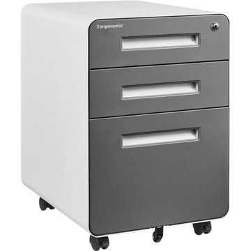 Xergonomic Bane Commode – Verrijdbaar Ladenblok Bureau – Bureau Organizer – Bureau Accessoires – Ladeblok 3 Lades –