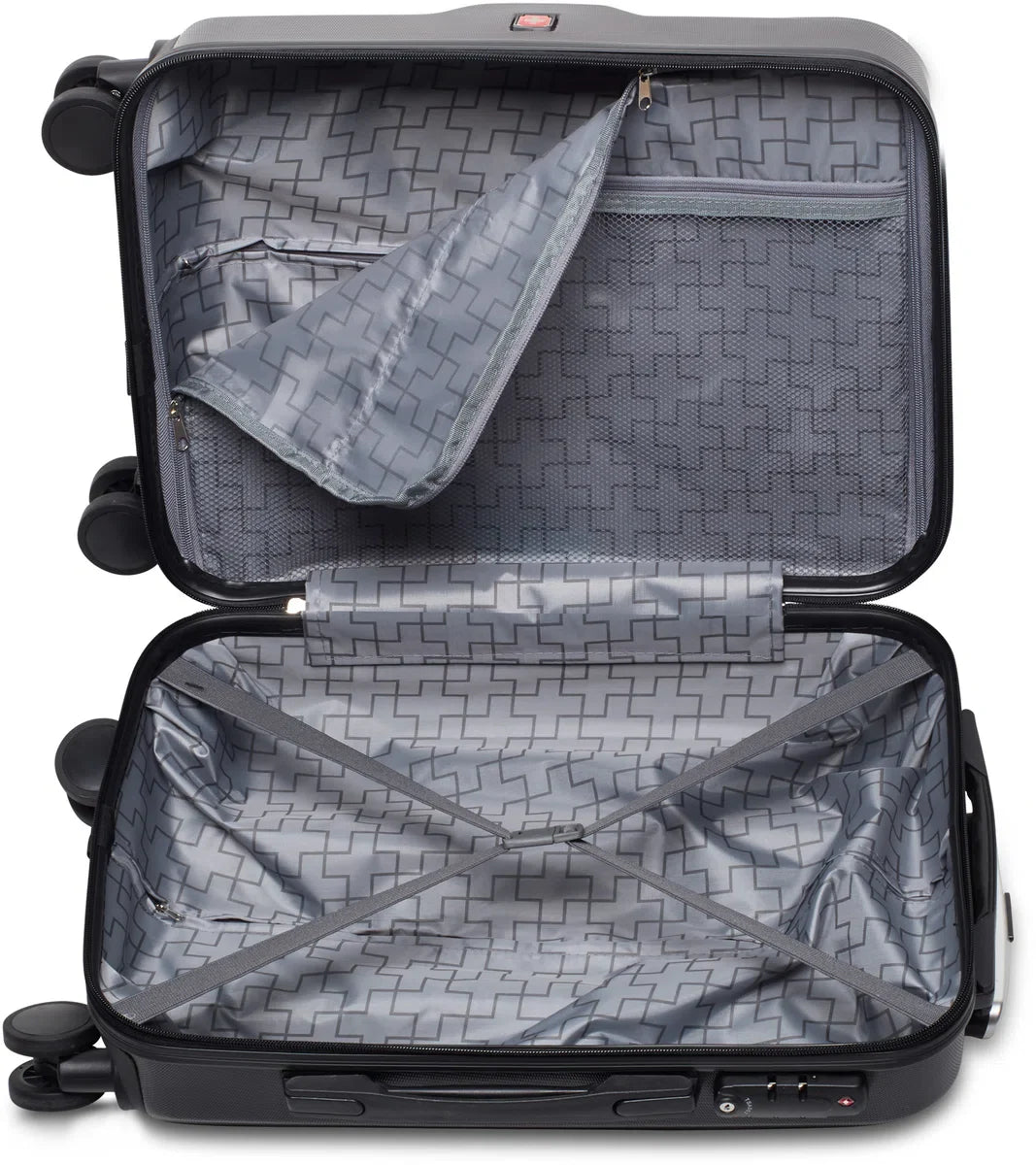 Swiss - Lausanne Handbagage koffer - 4 Wielen - TSA-cijferslot - Zwart