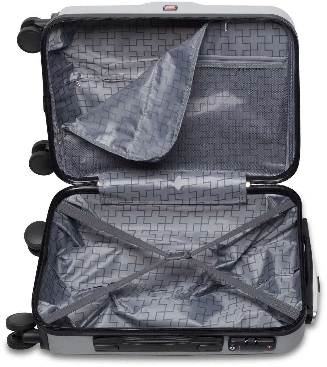 Swiss - Lausanne - Handbagagekoffer - 4 Wielen - TSA-Cijferslot - Zilver