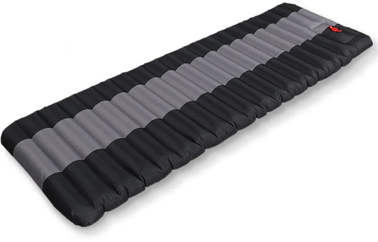 Luchtbed – 1 persoons – Ingebouwde Pomp – 183x60x8cm – Luchtmatras – Gratis Draagtas – Zwart / Grijs – Kamperen