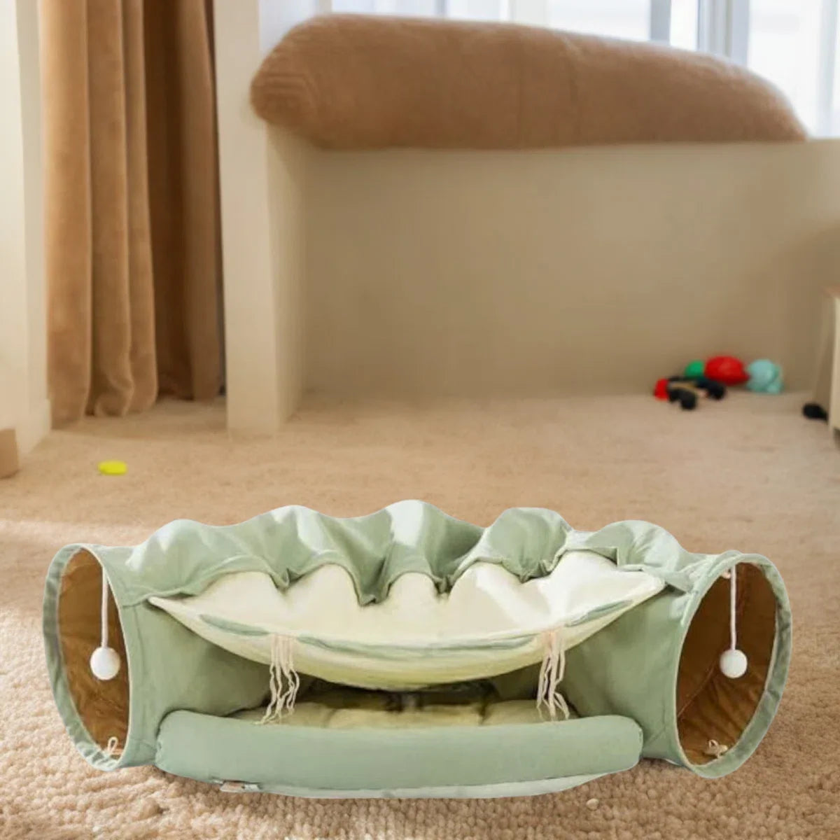 Cat Tunnel - Play Tunnel for Cats and Small Pets - Foldable - Cat Bed