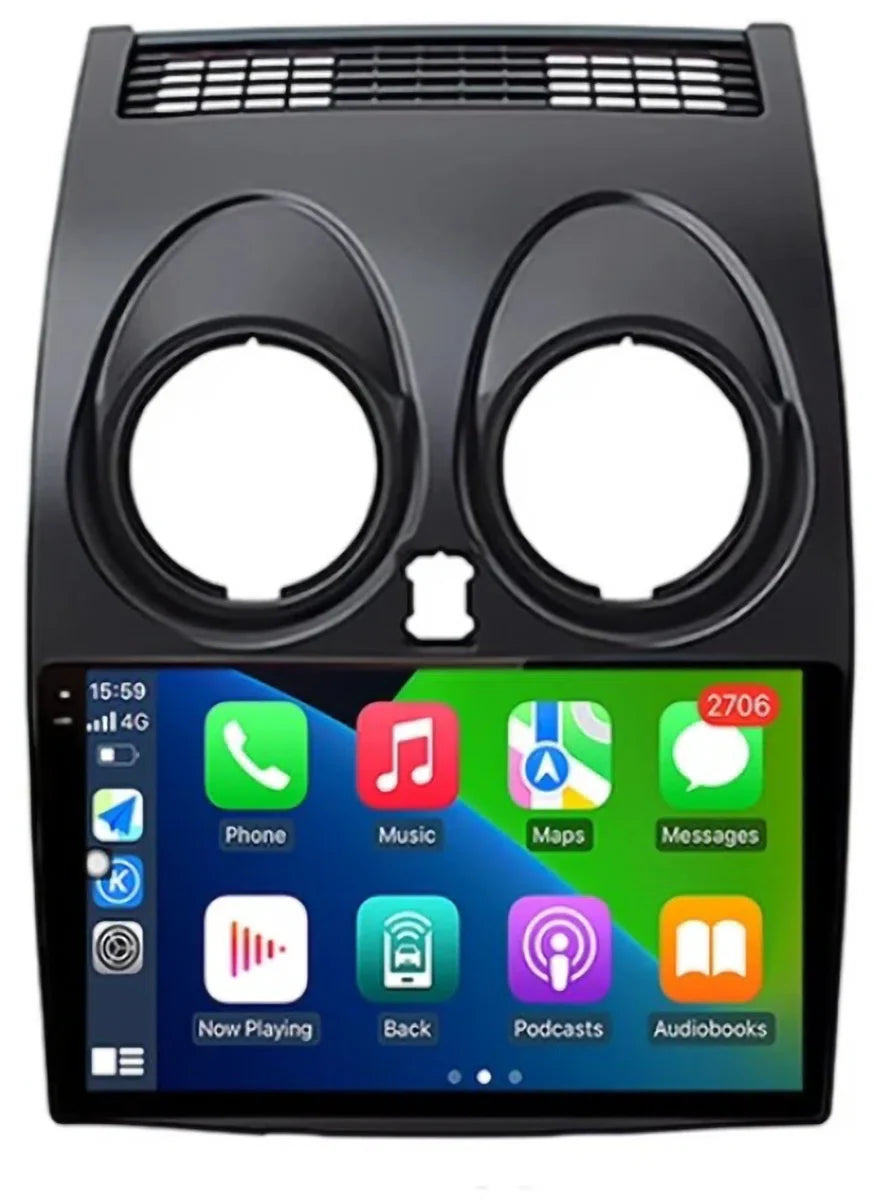 Nissan Qashqai 2006 - 2013 | Carplay & Android Auto | 2GB & 32GB | Autoradio met navigatie | radioscherm | 2006 2007 2008 2009 2010 2012 2013 | j10