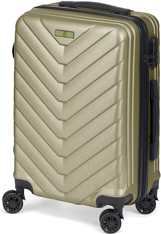 Cabine handbagage reistrolley koffer Pyramid - zwenkwielen - 57 x 38 x 23 cm - 48 liter - groen - cijferslot - dubbele trekstang