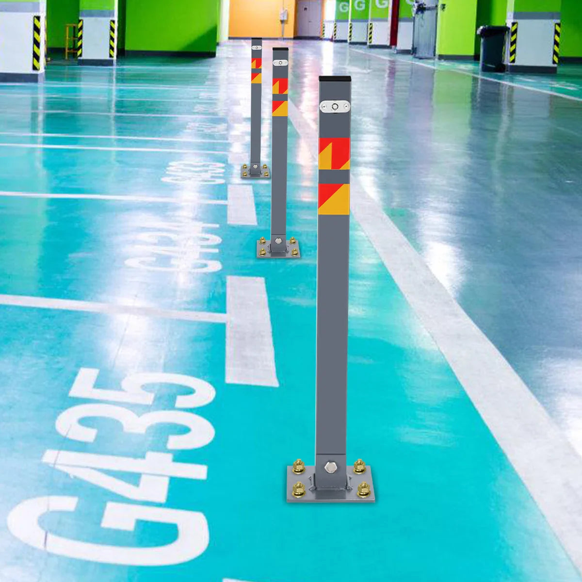 Parkeerplaats Slot - Parkeerbeugel - 3 stuks Parkeerpaal - Oprit Ruimte Bewaker –Waterdicht Auto Slot - Parkeerruimte Slagboompaal - Parkeerpaal