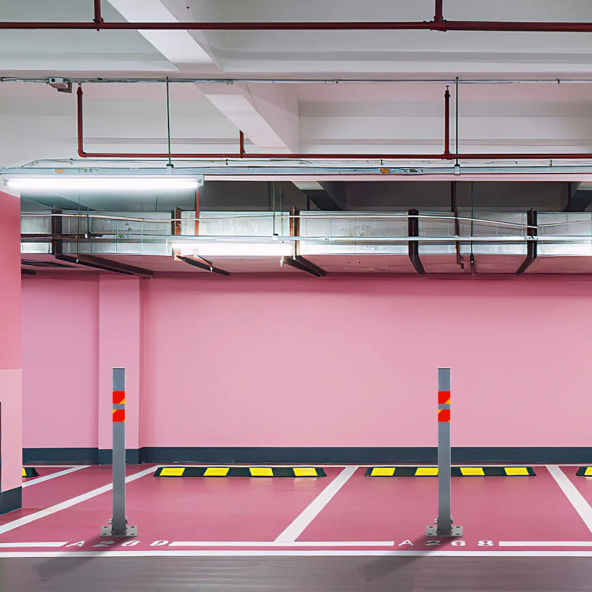 Parkeerplaats Slot - Parkeerbeugel - 3 stuks Parkeerpaal - Oprit Ruimte Bewaker –Waterdicht Auto Slot - Parkeerruimte Slagboompaal - Parkeerpaal