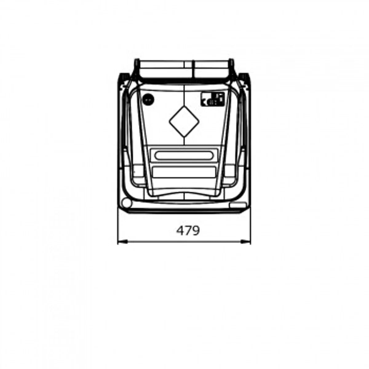 Kliko Kunststof Afval Rolcontainer Mini container - 120 l - Blauw