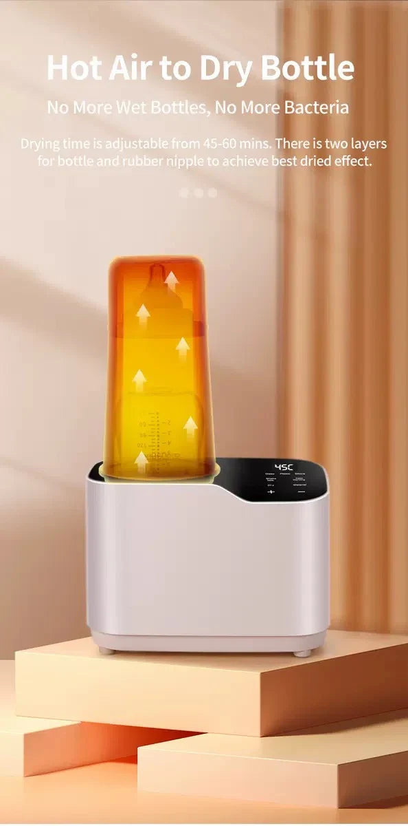 4-in-1 Volautomatische Melkbereider Baby - Voorkomt de vorming van luchtbellen - Vermindert de hik - Melkbereider - Flesvoedingsapparaat - Flessenwarmer - Melkfles Shaker - Warmhouden - Flessenschudder - Flessendroger - Babymelkmachine