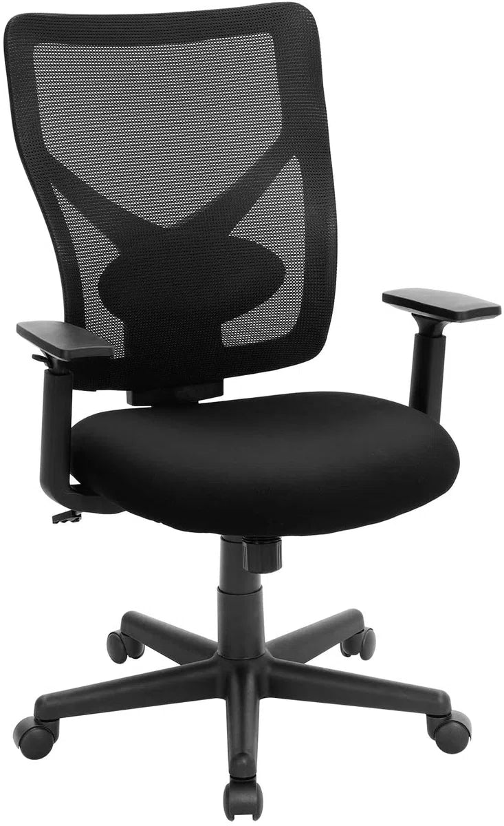 Acaza Office Chair for Adults - Office Chair with Wheels - Ergonomic Gaming Chair - Adjustable Armrests and Backrests - Black