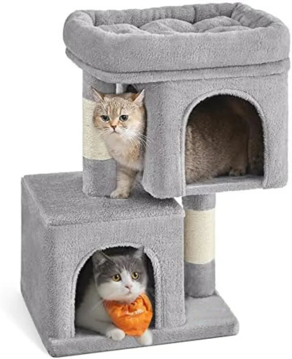Cat Scratcher - Scratching Post for Heavy Cats - Light Grey