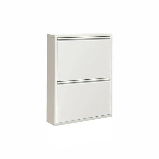 VEEHAUS® - Paplet - Praktisch Schoenenrek - Schoenenrek wit - Schoenenrek met 2 Niveaus - Schoenenkast wit - Schoenenrek metaal industrieel - Metaal - 50 x 70 x 15cm - Wit
