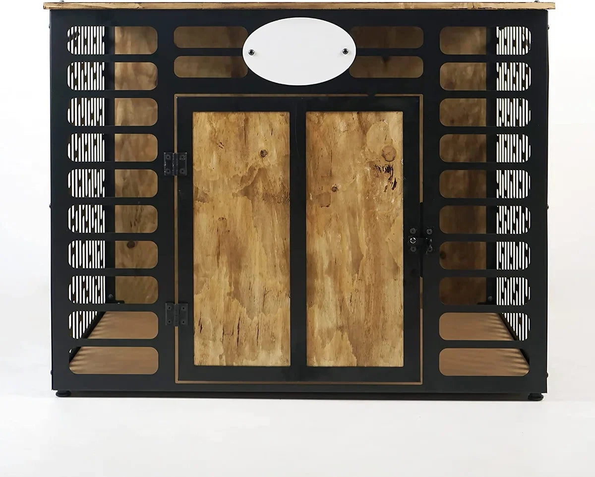 Dog crate - Dog kennel - Wooden dog crate - Indoor dog houses - Black - SMALL - 62x50x47 cm