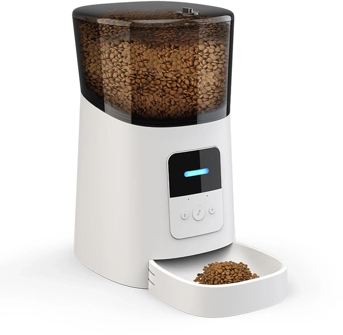 Lovely Pets – voerautomaat met smartphonebesturing – automatische voerbak – automatisch voedingsschema; plan vaste eetmomenten – voerbak voor kat en hond – inhoud 6L - wit