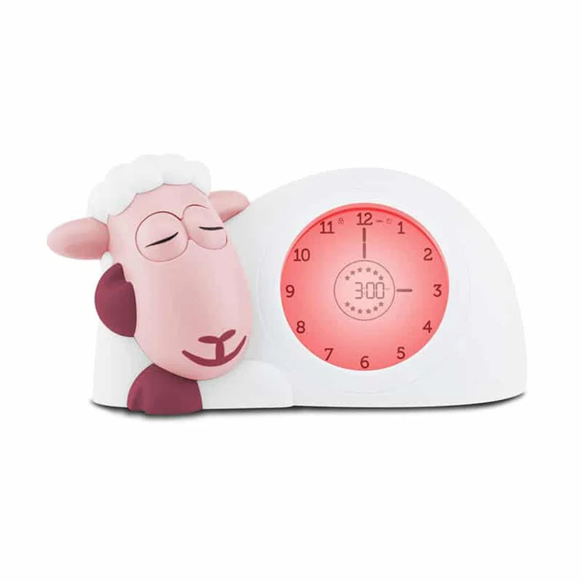 Sam Slaaptrainer - Met nachtlampfunctie en slaaptimers - Roze / Wit