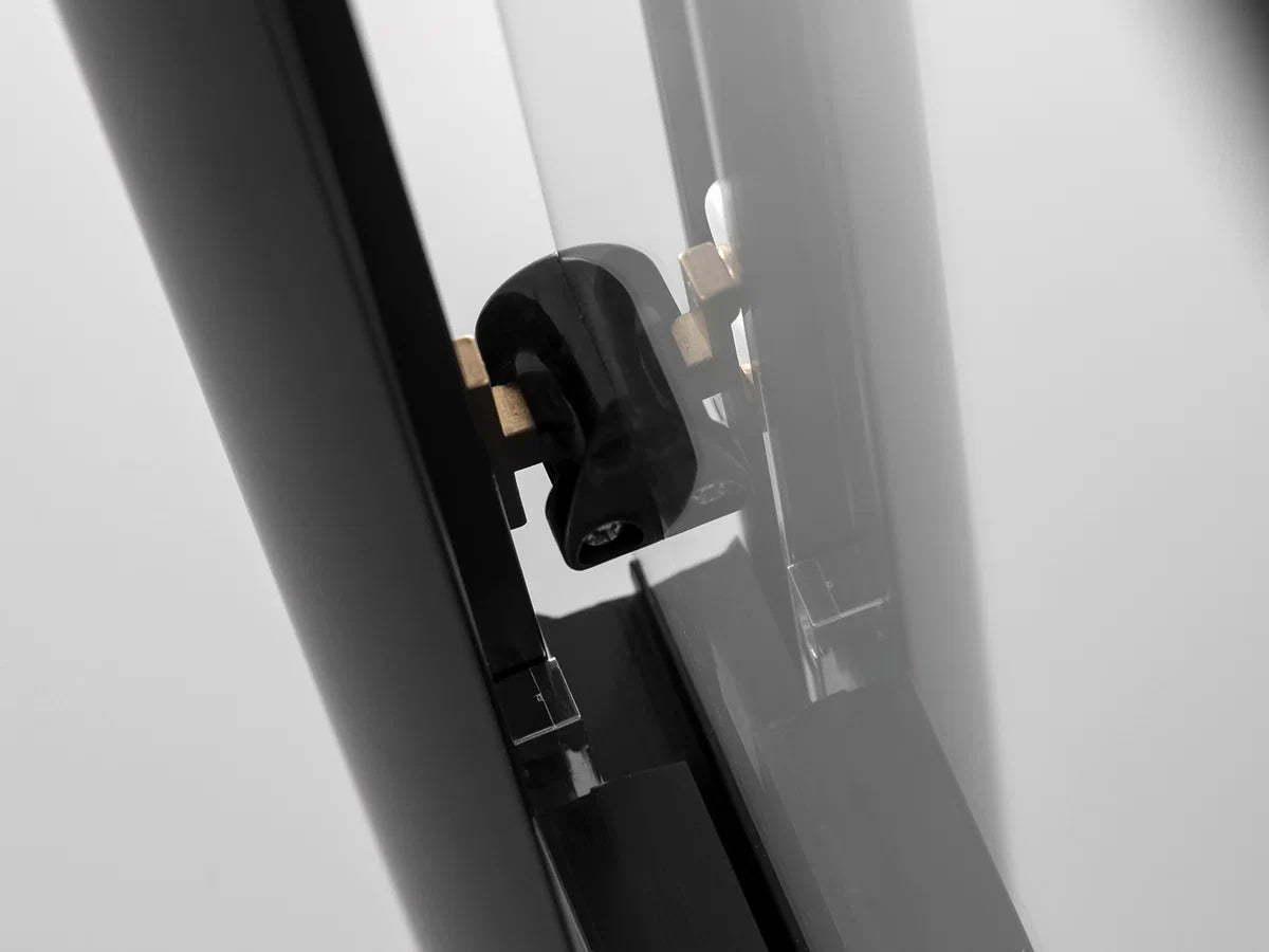 Douchecabine Vierkant - 90x90x200cm 6 mm - Nano Anti Kalk Veiligheidsglas - Zwart Aluminium Omlijsting