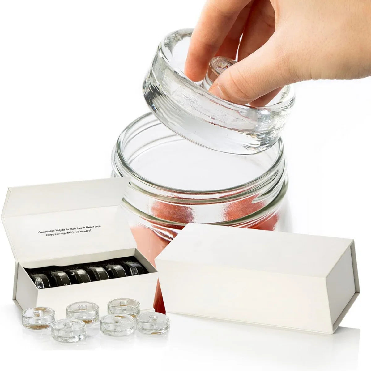 Fermentatiegewichten - Fermenteren - Fermentatiepot - Fermentatie - Verzwaringsstenen - Ø 7,2 centimeter - 6 stuks - Must have voor het inmaken van groente!