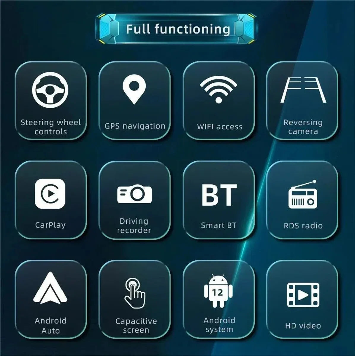 Autoradio - 2din - Apple Carplay - Android Auto - Voor Volkswagen Golf 5 6 Polo Passat B6 B7 Cc Skoda Jetta Universele Multimedia - Wifi Gps Navigatie - Achteruitrijcamera
